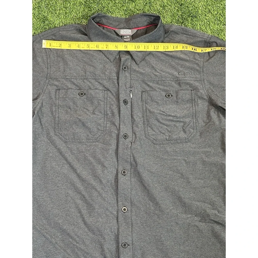 Outdoor Research Shirt‎ Mens XL Gray Wayward Short Sleeve Performance 269220